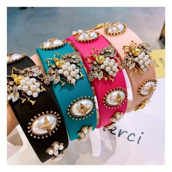 NEW! EXQUISITE Baroque QUEEN BEE Elegant HEADBAND - Picture 4 of 6